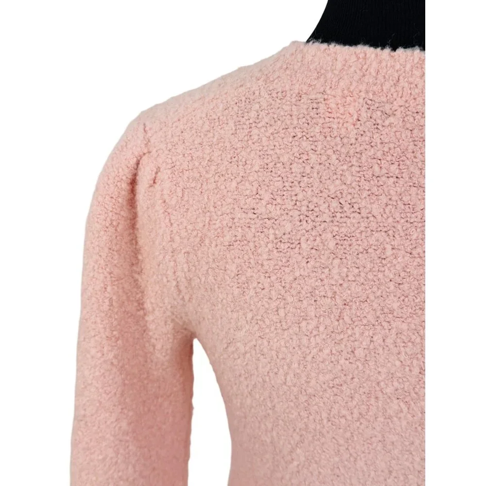 VTG Victoria’s Secret Blush Pink Textured V-Neck Sweater S | Coquette Balletcore - Picture 7 of 12